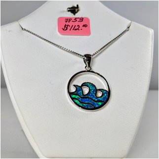 Product thumbnail: #53 Triple Opal Wave Necklace