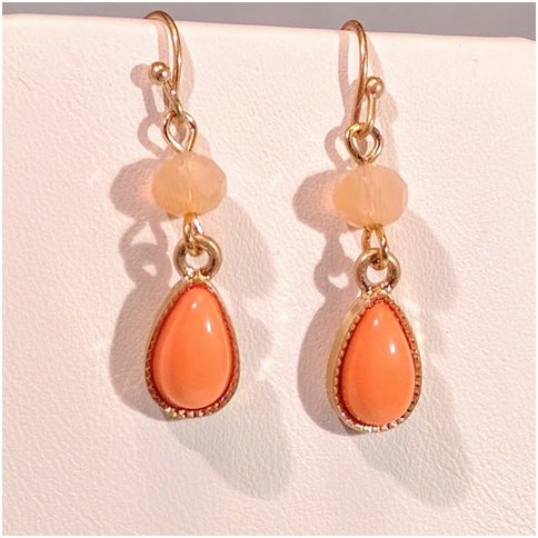 Orange Drop Earrings