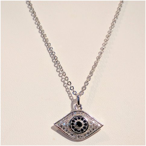 Evil Eye Necklace With Blue Stones