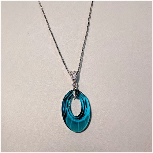 Light Blue Swarovski Crystal Necklace