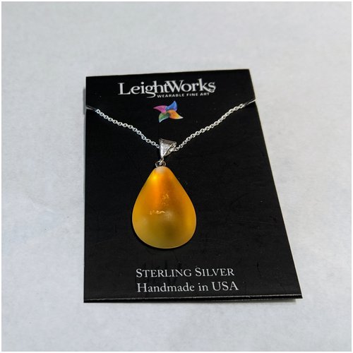 Orange Pear Shaped LeightWorks Pendant