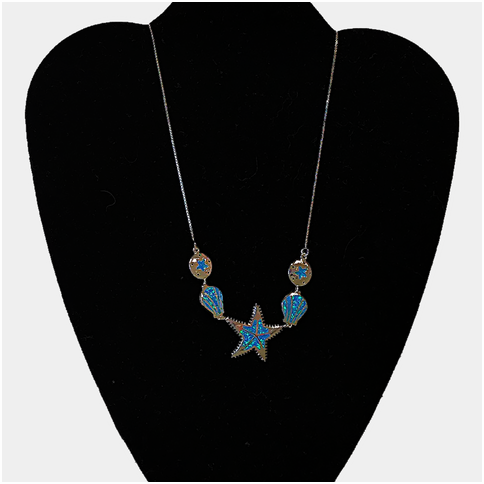 Starfish and Shells With Opal