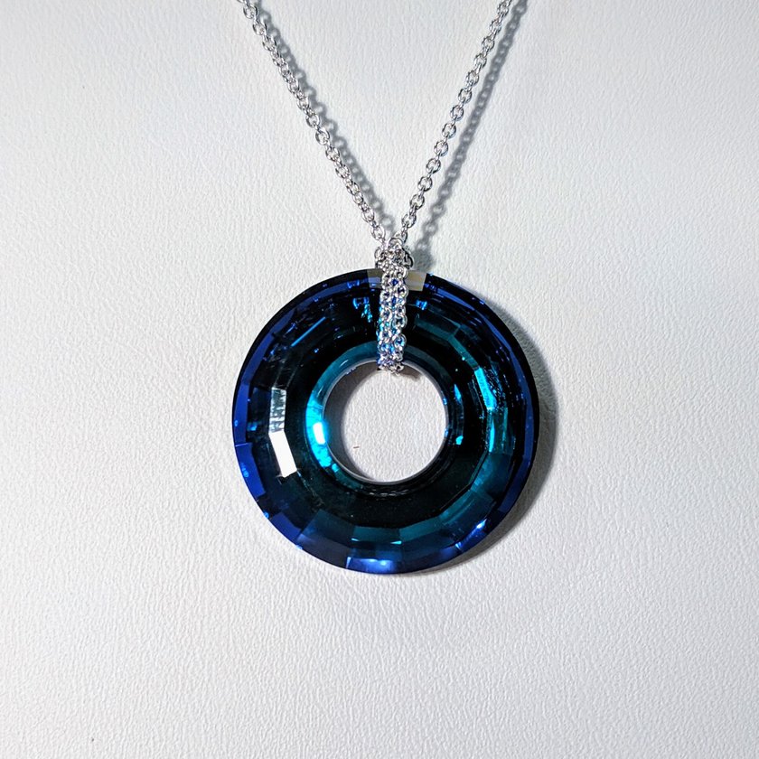 Circle Shape Swarovski Necklace