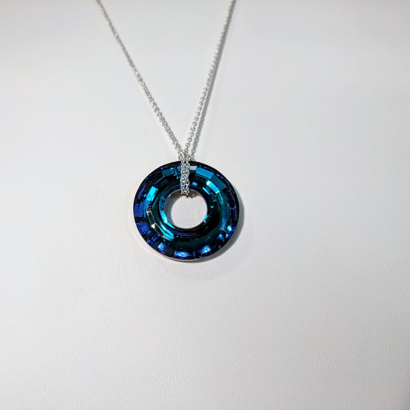 Circle Shape Swarovski Necklace