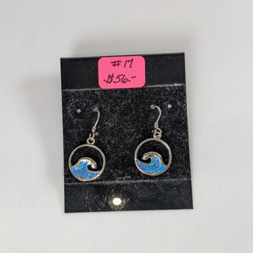 #16 Opal Wave Sterling Necklace